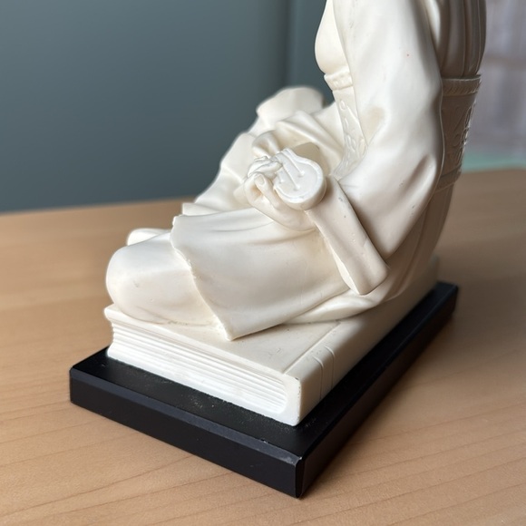 A.Gianelli Marble Asian Girl musician Statue - Picture 8 of 10